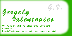 gergely valentovics business card